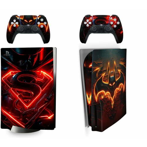 Набор наклеек на игровую консоль Sony PlayStation 5 Disc Edition BatSuper 1290₽