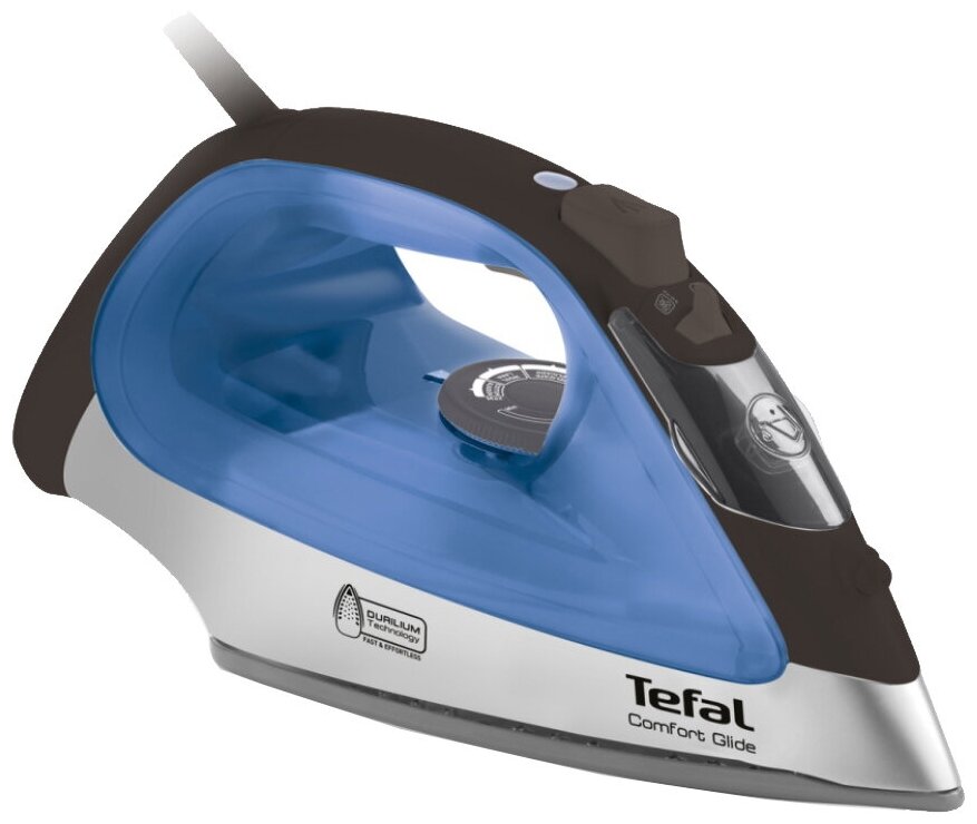 Утюг Tefal FV2684 Comfort Glide, синий/белый/черный