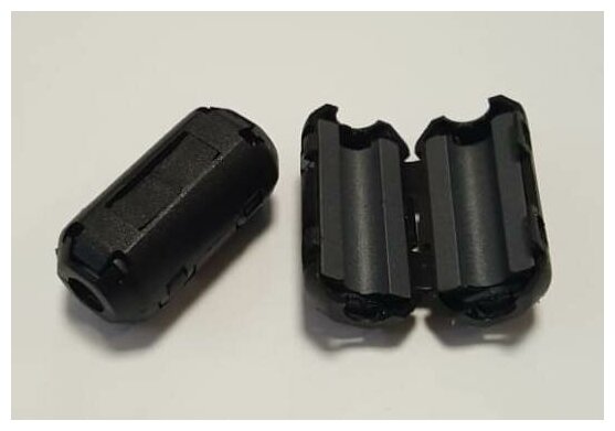 2 шт, Фильтр ферритовый, на кабель диаметром 4 - 7 мм, с защелкой, ZCAT1730-0730A-BK, черный