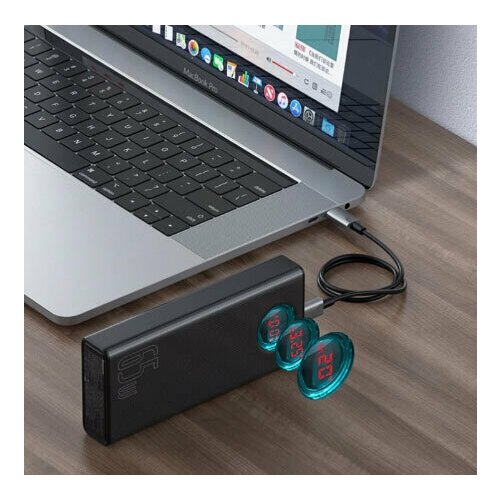 Внешний аккумулятор Baseus Amblight Digital Display Quick Charge Power Bank 30000mAh с кабелем Type-C-Type-C 100W Black 599000₽