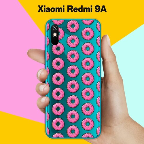 Силиконовый чехол Пончики на Xiaomi Redmi 9A силиконовый чехол на xiaomi redmi 9a сяоми редми 9а silky touch premium с принтом brain plus heart голубой