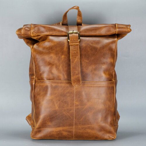 Рюкзак Mantica, фактура гладкая, коричневый