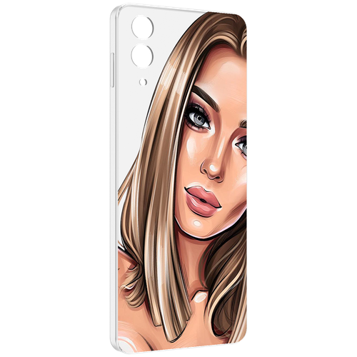 Чехол MyPads девушка-с-каре женский для Samsung Galaxy Z Flip 4 (SM-F721) задняя-панель-накладка-бампер
