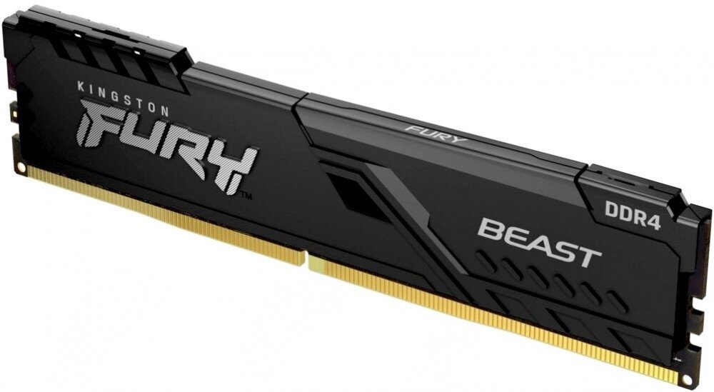 Оперативная память Kingston Fury Beast Black DDR4 - 8Gb, 3200 МГц, DIMM, CL16 (kf432c16bb/8)