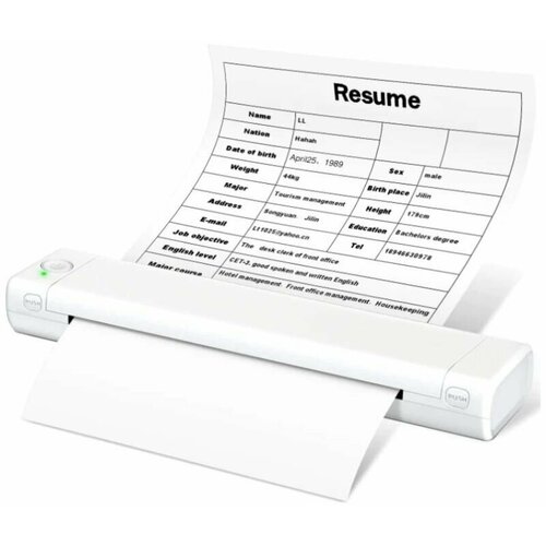 Принтер Портативный термопринтер А4 для телефонов и ноутбуков переносной мобильный Phomemo M08F 1723600₽