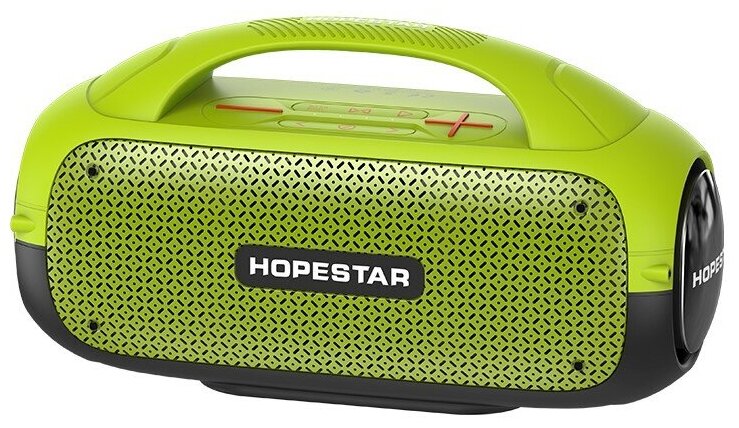 Портативная колонка Hopestar A50зеленый, 80Вт, с радио микрофоном