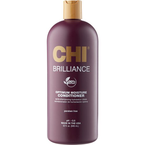 CHI кондиционер Deep Brilliance Olive & Monoi Optimum Moisture, 946 мл chi deep brilliance optimum moisture shampoo увлажняющий шампунь для поврежденных волос 946 мл