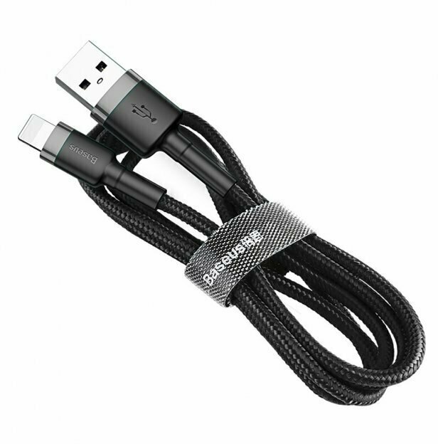 Кабель Baseus CALKLF-BG1 Cafule Cable USB to Lightning 2.4A 1m Gray+Black