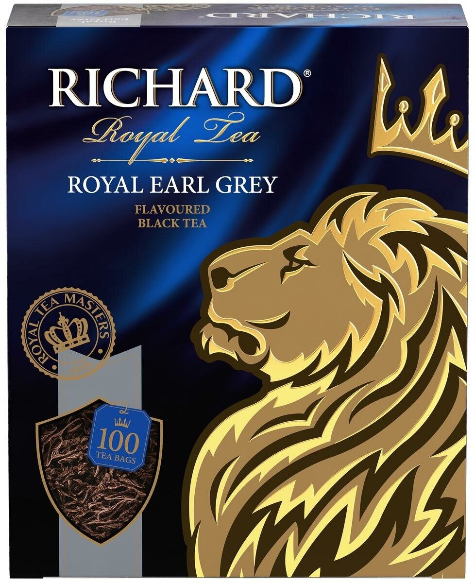 Чай Richard Royal Earl Grey 2г х 100 пакетиков с ярл.