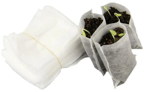Биоразлагаемые мешки для выращивания растений, рассады, 100 штук 9х10 см.