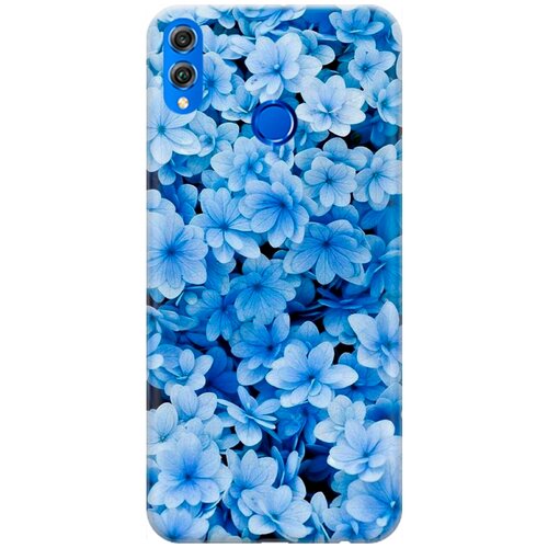 фото Re:pa накладка transparent для honor 8x с принтом "голубые цветочки"