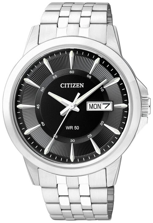 Наручные часы CITIZEN BF2011-51EE, серебряный, черный
