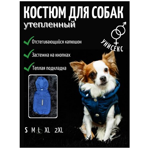 Зимняя куртка с капюшоном для собак и кошек