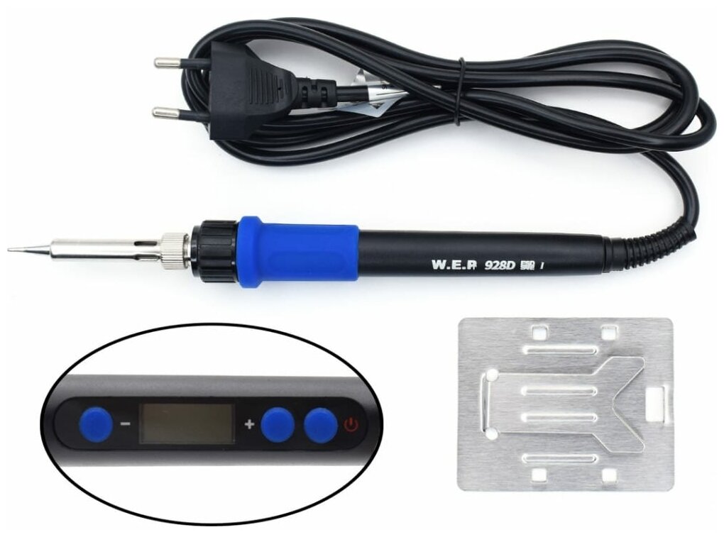 WEP Паяльник 928D-I ESD c LED дисплеем и регулировкой температуры 60Вт М7758098