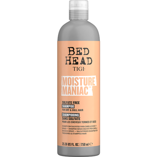 TIGI Bed Head Moisture Maniac Shampoo - Бессульфатный шампунь для увлажнения 750 мл бессульфатный шампунь для волос tigi bed head moisture maniac 400 мл