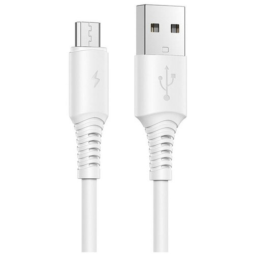 Кабель USB, micro USB, Borofone BX47 Coolway, 100 см, белый кабель usb apple lightning borofone bx47 coolway 100 см чёрный