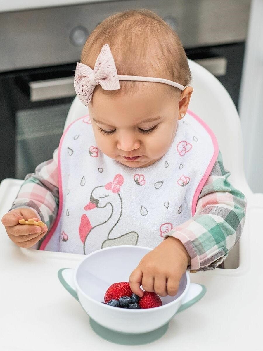 Детская тарелка на присоске с крышкой и ложкой BabyOno