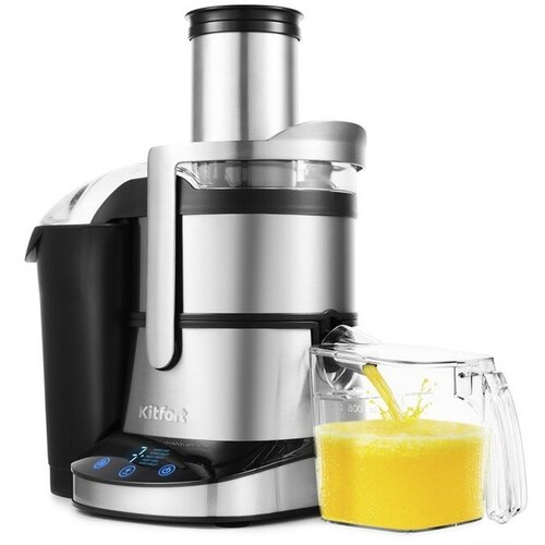 Соковыжималка Kitfort КТ-1112 центробежная 1000 Вт 16000 обмин серебристая 1480700₽