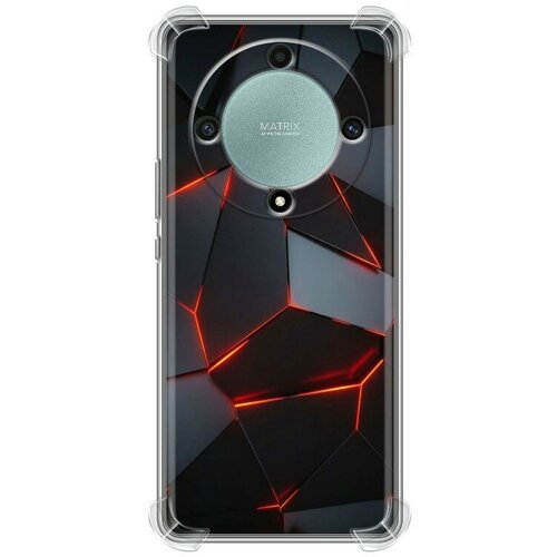 Дизайнерский силиконовый с усиленными углами чехол для Хонор Х9а / Huawei Honor X9a Яркие абстракции чехол накладка силиконовый для телефона honor x9a противоударный матовый бордовый темный розовый