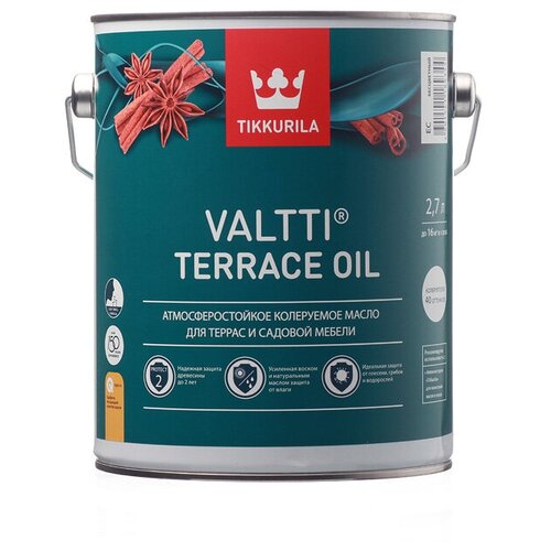 Tikkurila Valtti Terrace Oil / Тиккурила Валтти Террас Ойл атмосферостойкое колеруемое масло 2,7 литра
