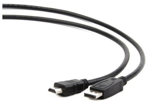 Кабель DisplayPort 1.8м Gembird CC-DP-HDMI-6 круглый черный