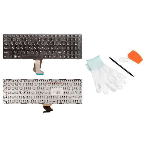 Keyboard Клавиатура для Lenovo IdeaPad G580 G585 Z580 Z580A Z585 Z780 25-201846 25201827 ZeepDeep Haptic Black black frame гор Enter 859₽