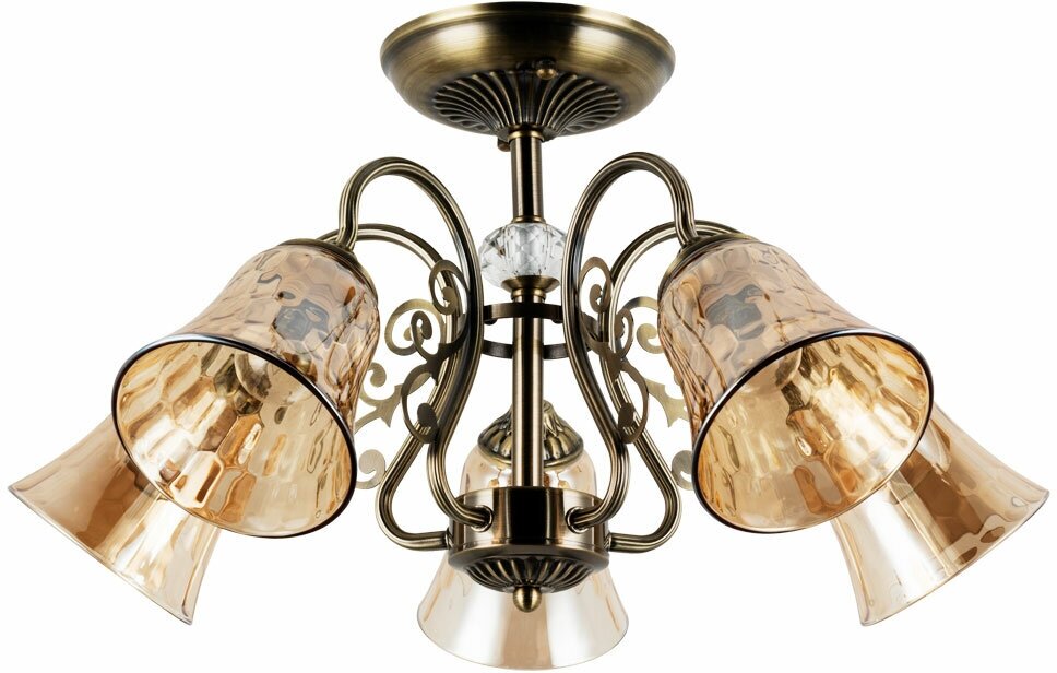 Люстра Arte Lamp Nicole A2702PL, G9, 300 Вт, кол-во ламп: 5 шт., цвет: бронзовый - фотография № 1