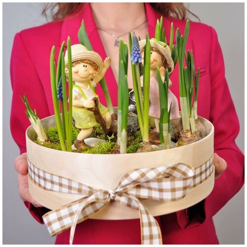 Садик с первоцветами: крокусы, мускари, нарциссы «Малыши в Саду»