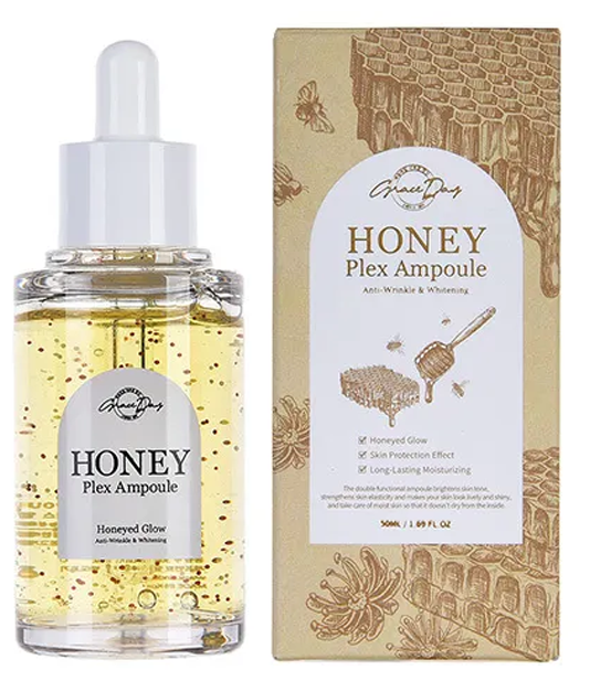 Питательная сыворотка для лица с медом против морщин и придающая сияния Grace Day Honey Plex Ampoule 50 мл