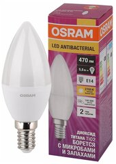 LCCLB40 5,5W/827 230VFR E14 470lm - свеча антибактериал. лампа OSRAM