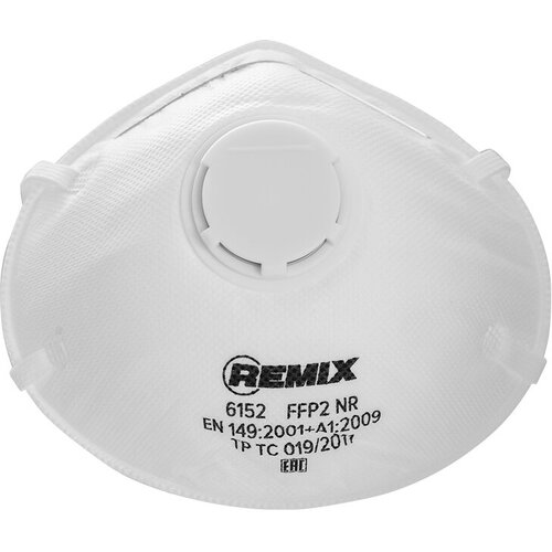 Респиратор с клапаном выдоха Remiх FFP2 REMIX 6152 | цена за 1 шт респиратор remix с клапаном и угольным фильтром