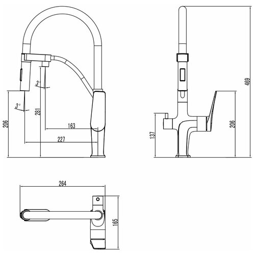 Смеситель для кухни Lemark Bronx (LM3761BLR)