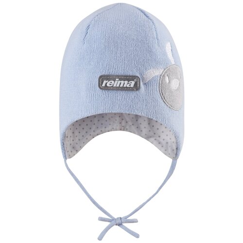 Шапочка детская с завязками Reima,518141-6100 Smoothie mid blue, размер 40