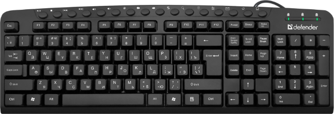 Клавиатура Defender Клавиатура Defender HB-470 Focus 45470, черный (USB) (ret)