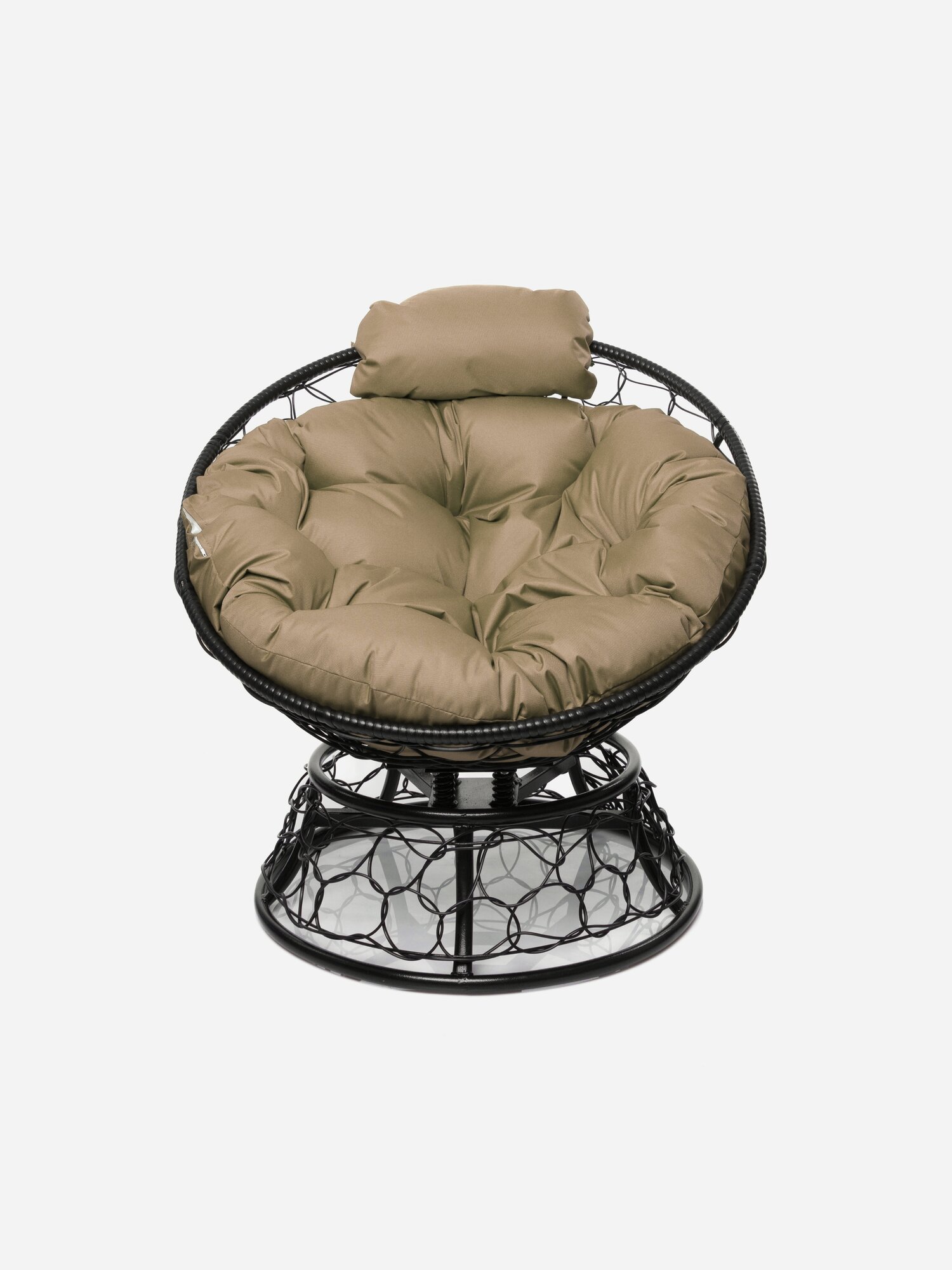 Кресло для дома и сада с ротангом и пружинкой - фотография № 2