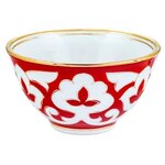 Пиала Красная Пахта, Turon Porcelain, с золотом, Ø 11 см, - изображение
