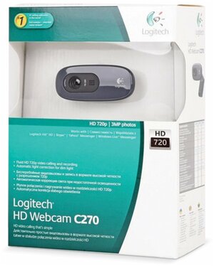 Веб-камера Logitech HD Webcam C270, black — купить в интернет-магазине по  низкой цене на Яндекс Маркете