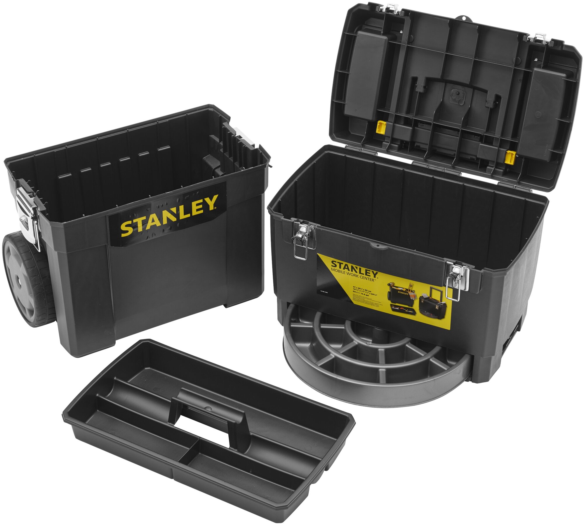 Ящик для инструмента Stanley 2 в 1, на колесах, с органайзерами 1-93-968 1-93-968 . - фотография № 5