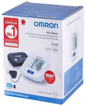 Тонометр Omron M2 Basic + средняя манжета HEM 7121-ARU