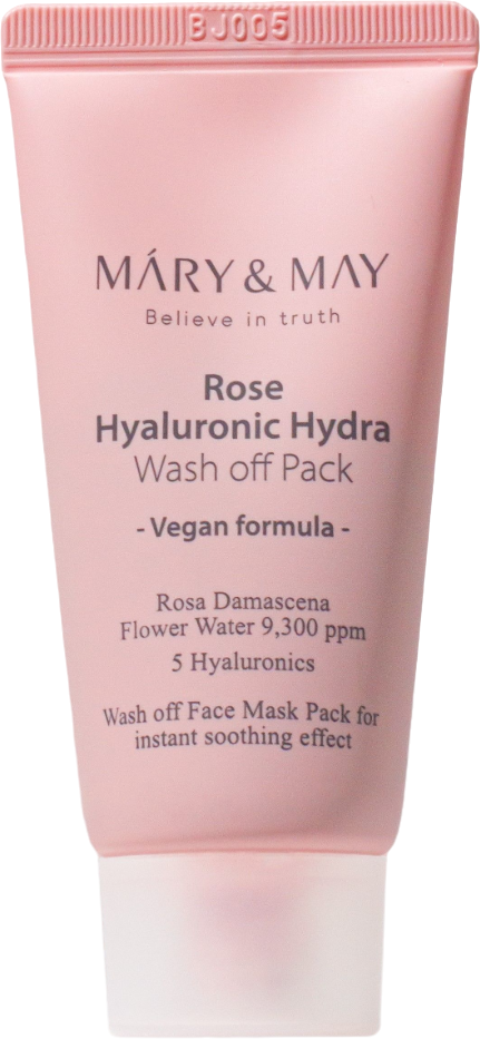 Маска для лица глиняная | Mary&May Rose Hyaluronic Hydra Glow Wash Off Pack 30g