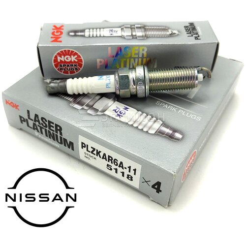 Свеча зажигания NGK PLZKAR6A11 NGK 5118 Laser Platinum Nissan Qashqai, X-Ttrail, Tiida QR25/HR16/M4R 22401-CK81B