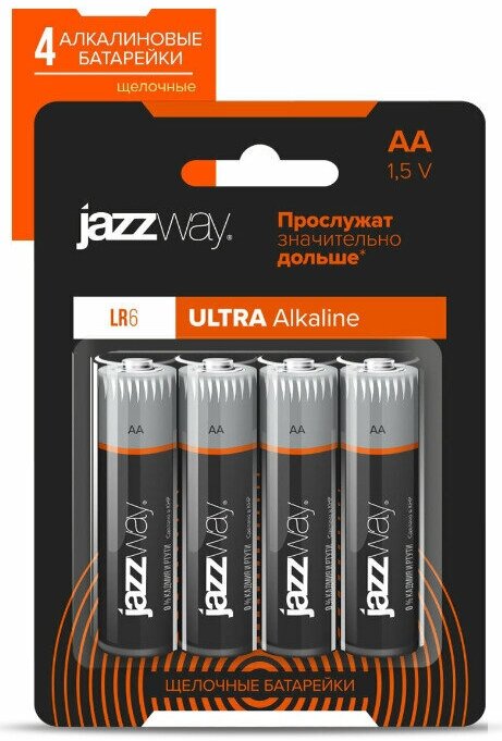 Элемент питания LR 6 (AA) алкалиновая уп. 4 шт. JAZZway Ultra PLUS BL-4