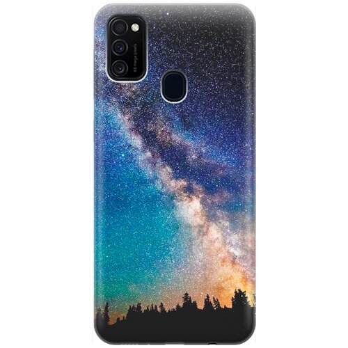 фото Силиконовый чехол на samsung galaxy m21 / m30s / самсунг м21 с принтом "лес и звезды" re:pa