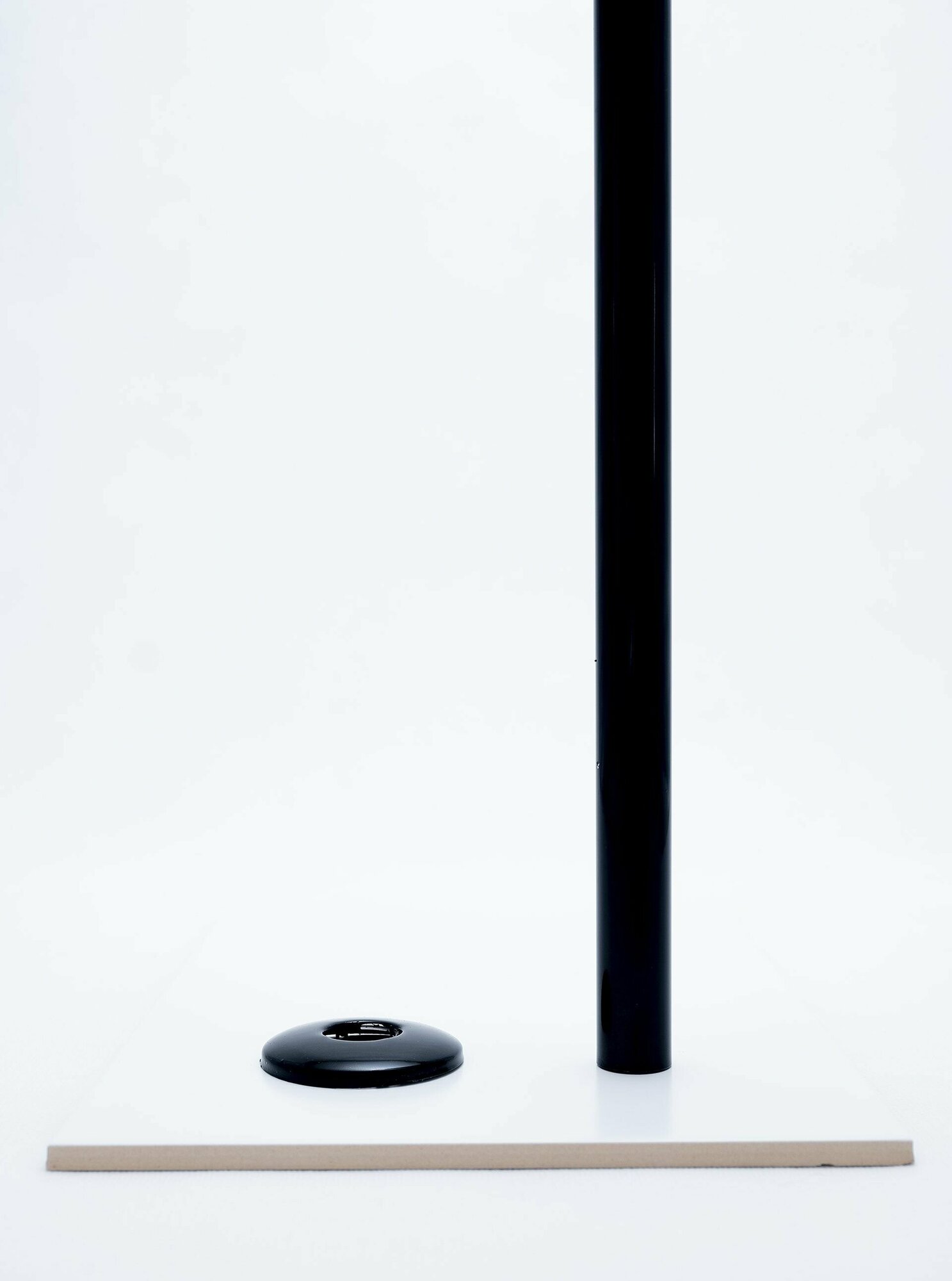 Карниз для ванной 180см (Штанга 20мм) Прямой Усиленный, крепление 6см, цельнометаллический из нержавейки черного цвета