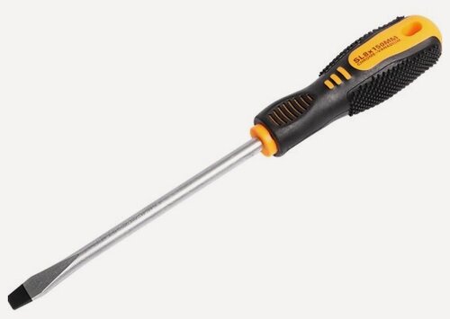 Изображение товара Отвертка шлицевая Rexant SL 8х150 мм c двухкомпонентной рукояткой