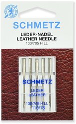 Игла/иглы Schmetz Leather 130/705 H LL 110/18 серебристый