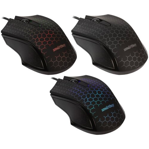 Мышь Smartbuy ONE 334 USB с подсветкой черный 2btnRoll 62800₽