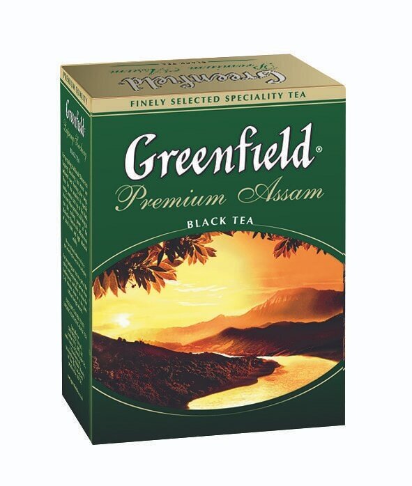 Упаковка из 14 штук Чай черный Greenfield Премиум Ассам 100г к/п
