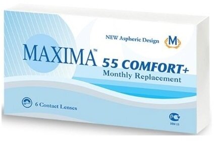 Контактные линзы Maxima 55 Comfort Plus (6 линз) 8.6 -2.25