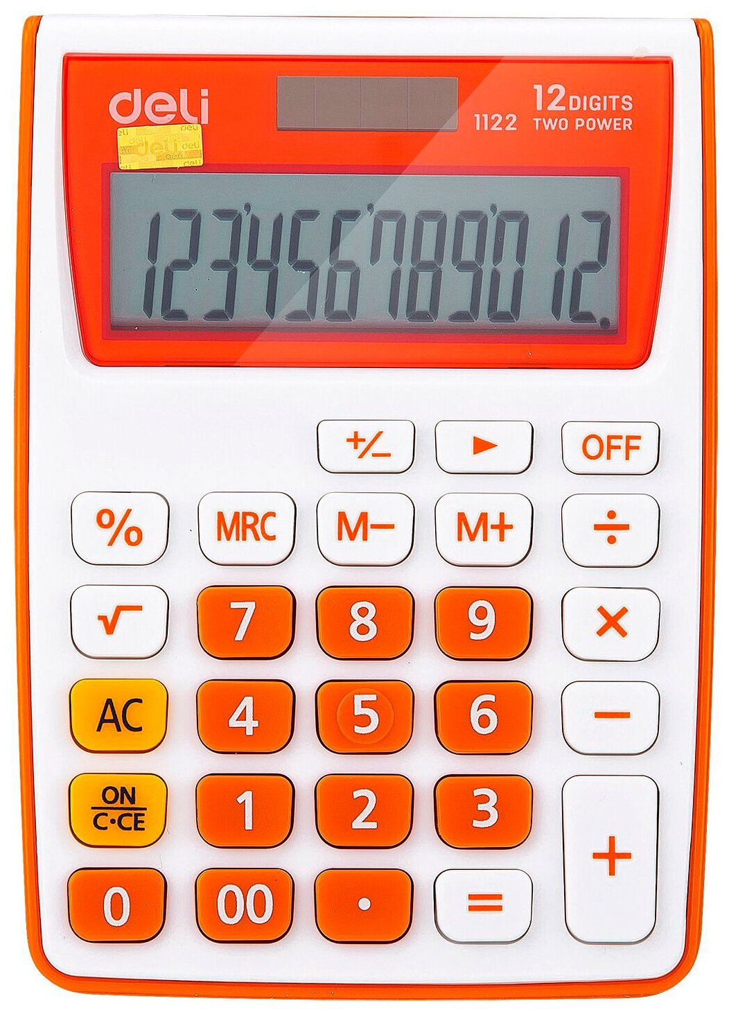Калькулятор настольный Deli E1122/OR оранжевый 12-разр